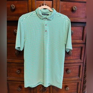 Cutter & Buck green and white striped polo. Men’s Small. Excellent condition.
